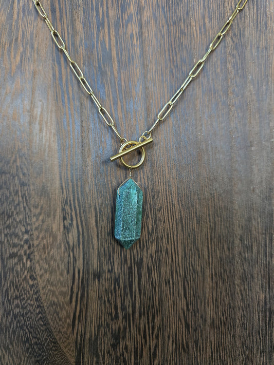 Jade single pendulum necklace